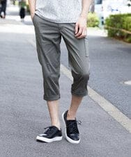 MKLGT42130 MK MICHEL KLEIN HOMME(MKミッシェルクランオム) ストレッチカーゴクロップドパンツ カーキ(36)