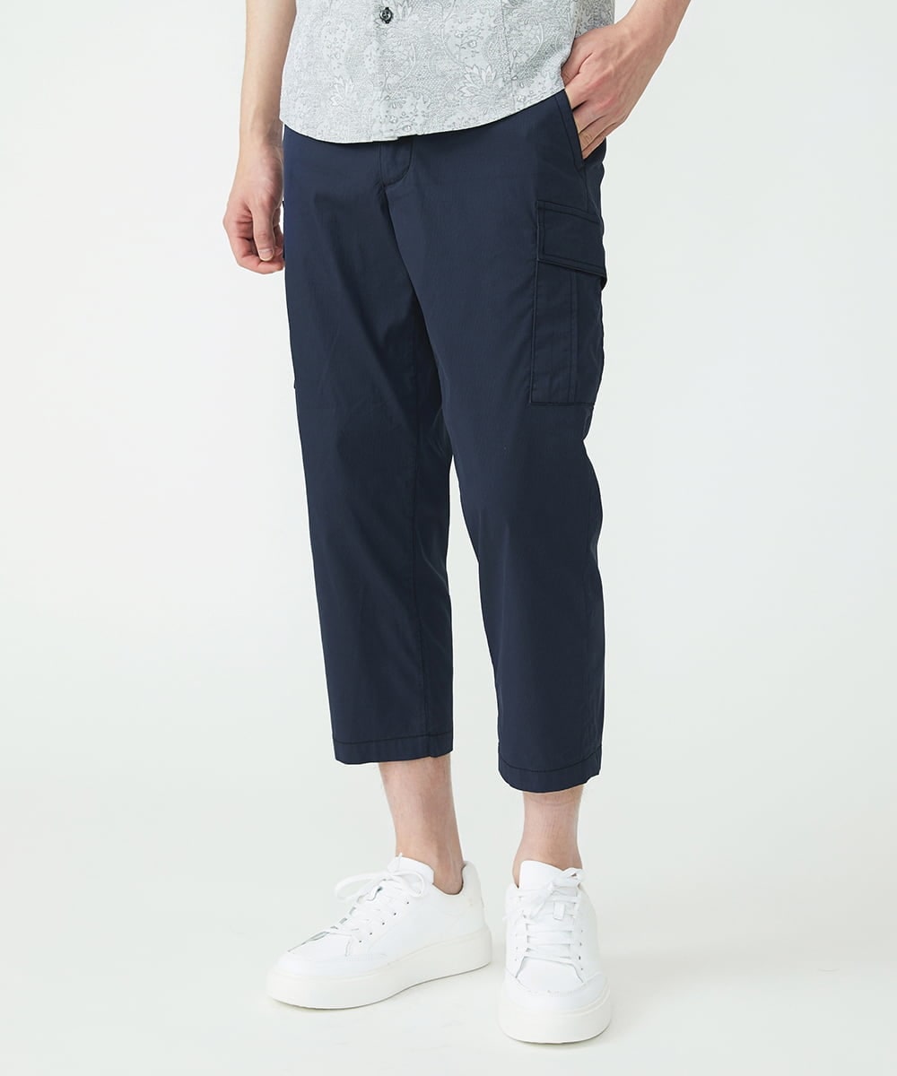 MKLGT42130 MK MICHEL KLEIN HOMME(MKミッシェルクランオム) ストレッチカーゴクロップドパンツ ネイビー(57)