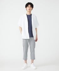 MKLGT42130 MK MICHEL KLEIN HOMME(MKミッシェルクランオム) ストレッチカーゴクロップドパンツ ライトグレー(91)