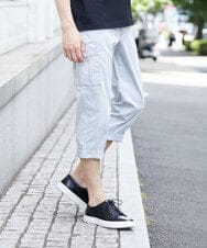 MKLGT42130 MK MICHEL KLEIN HOMME(MKミッシェルクランオム) ストレッチカーゴクロップドパンツ ライトグレー(91)