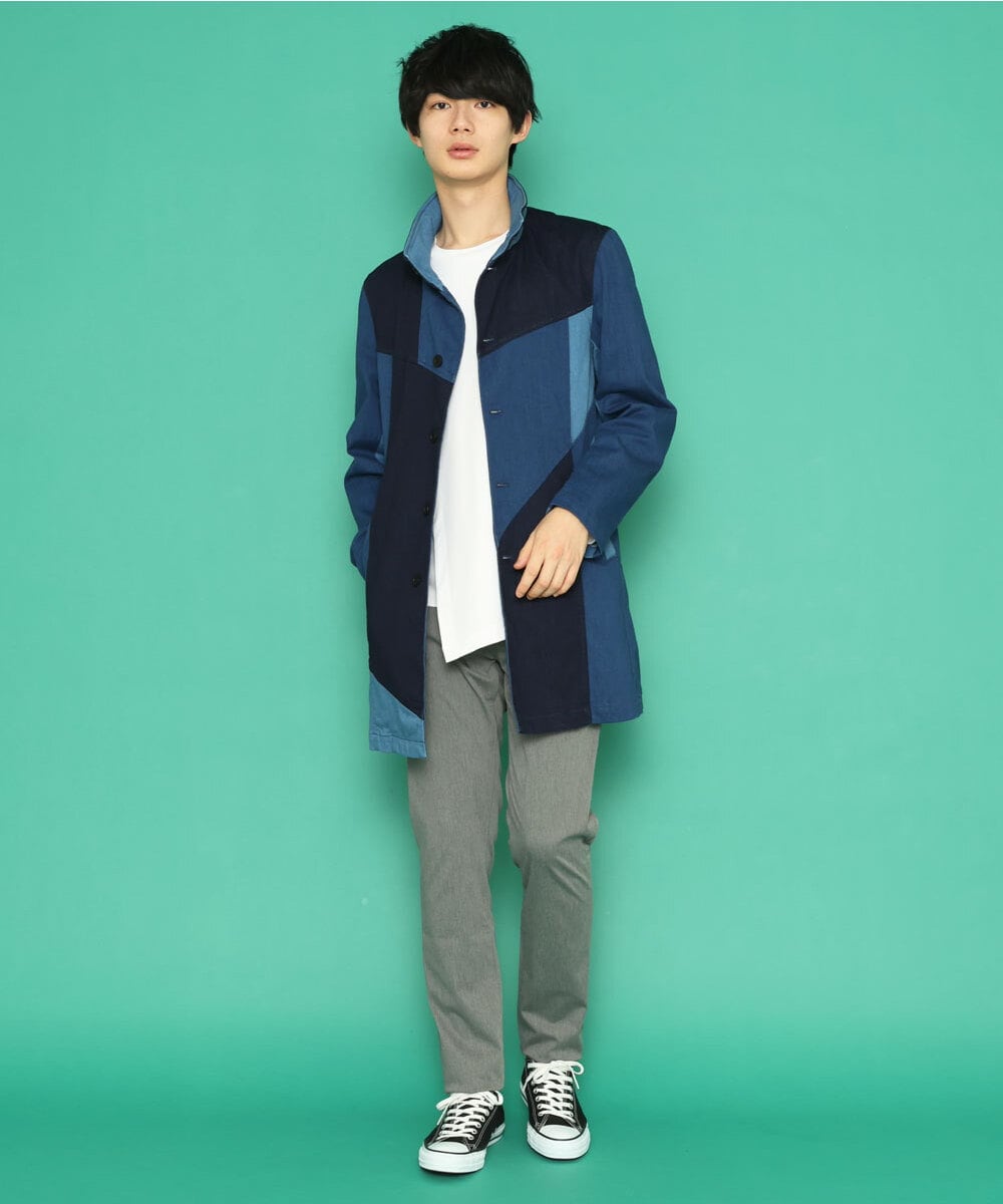 MKLGU04090 MK MICHEL KLEIN HOMME(MKミッシェルクランオム) スリムストレッチパンツ グレー(92)