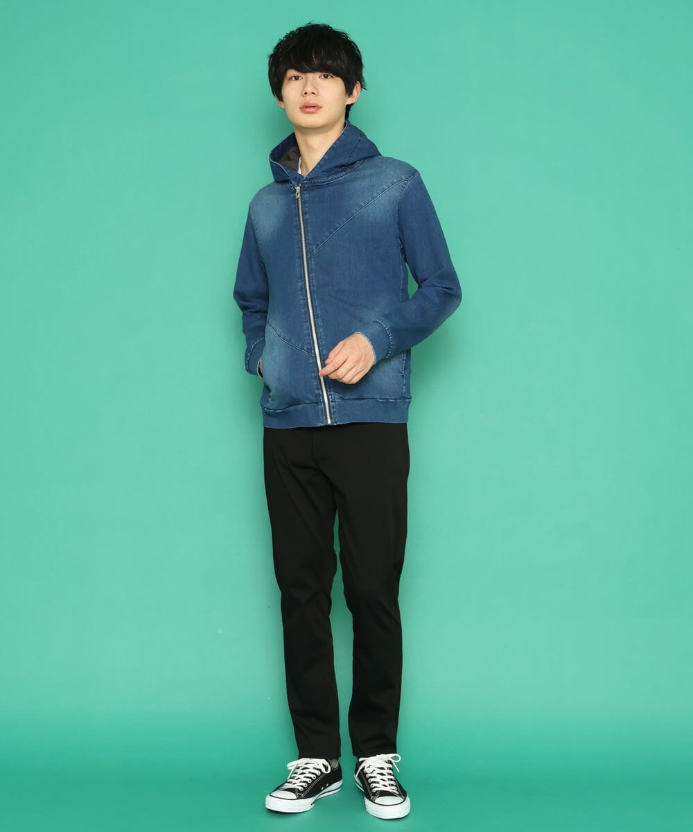 MKLGU04090 MK MICHEL KLEIN HOMME(MKミッシェルクランオム) スリムストレッチパンツ ブラック(94)
