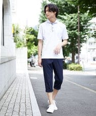 MKLGU08127 MK MICHEL KLEIN HOMME(MKミッシェルクランオム) ストレッチクロップドパンツ ネイビー(57)