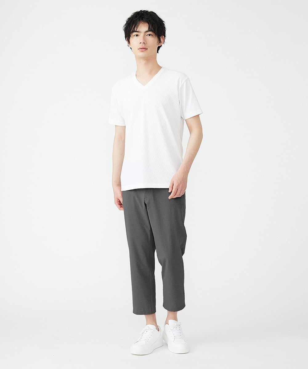 MKLGU08127 MK MICHEL KLEIN HOMME(MKミッシェルクランオム) ストレッチクロップドパンツ グレー(92)