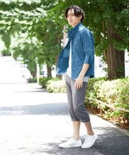 MKLGU08127 MK MICHEL KLEIN HOMME(MKミッシェルクランオム) ストレッチクロップドパンツ グレー(92)