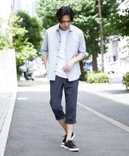 MKLGU08127 MK MICHEL KLEIN HOMME(MKミッシェルクランオム) ストレッチクロップドパンツ ダークグレー(93)