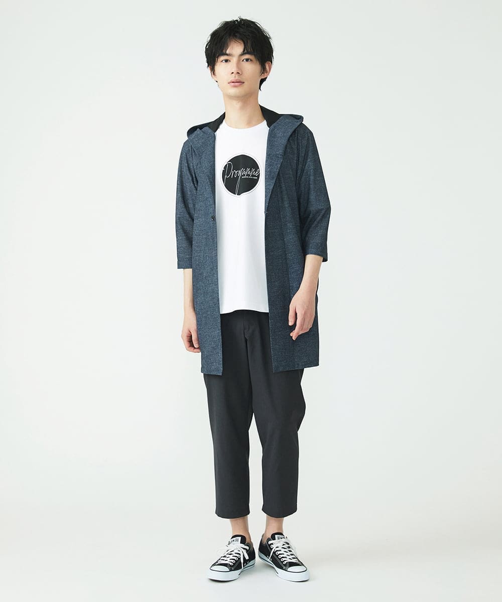 MKLGU08127 MK MICHEL KLEIN HOMME(MKミッシェルクランオム) ストレッチクロップドパンツ ダークグレー(93)