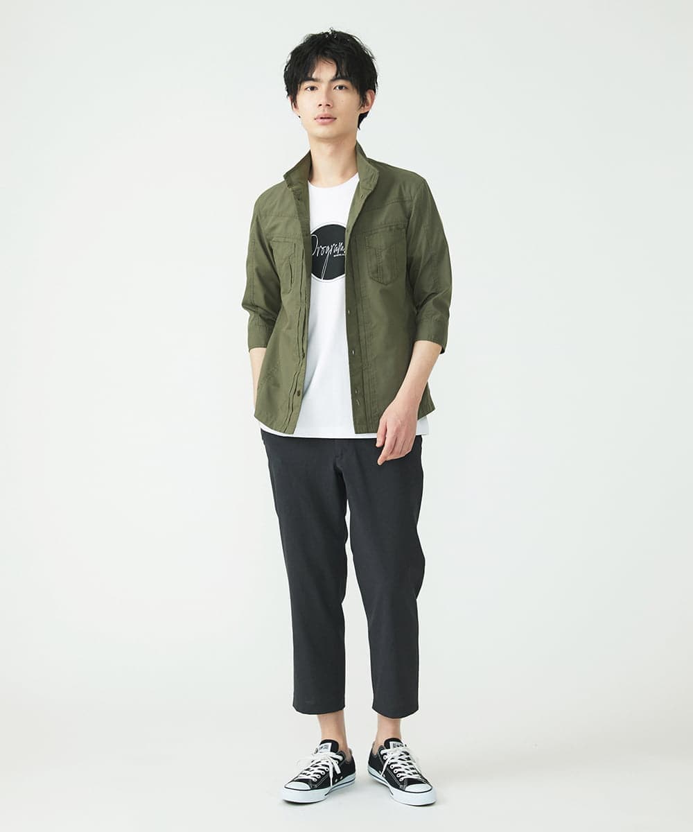 MKLGU08127 MK MICHEL KLEIN HOMME(MKミッシェルクランオム) ストレッチクロップドパンツ ダークグレー(93)