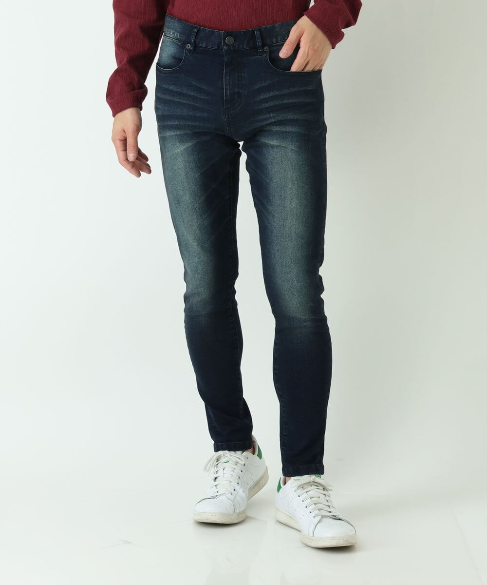MKLGU42130 MK MICHEL KLEIN HOMME(MKミッシェルクランオム) スキニーデニムパンツ ブルー(55)