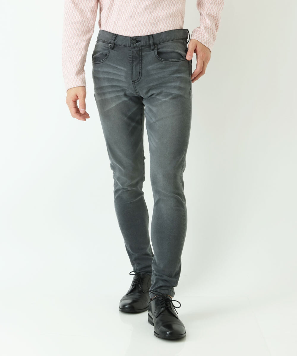 MKLGU42130 MK MICHEL KLEIN HOMME(MKミッシェルクランオム) スキニーデニムパンツ ダークグレー(93)