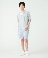 MKLGU89090 MK MICHEL KLEIN HOMME(MKミッシェルクランオム) サテンショートパンツ ブルー(55)