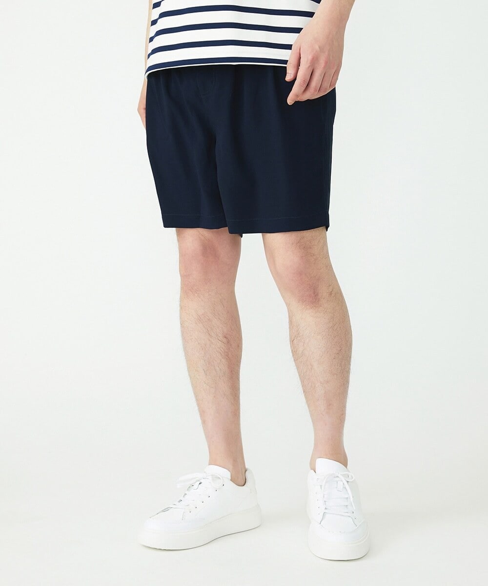 MKLGU89090 MK MICHEL KLEIN HOMME(MKミッシェルクランオム) サテンショートパンツ ネイビー(57)