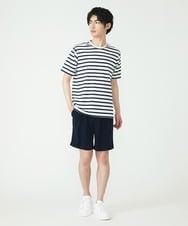 MKLGU89090 MK MICHEL KLEIN HOMME(MKミッシェルクランオム) サテンショートパンツ ネイビー(57)