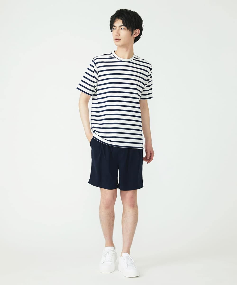 MKLGU89090 MK MICHEL KLEIN HOMME(MKミッシェルクランオム) サテンショートパンツ ネイビー(57)