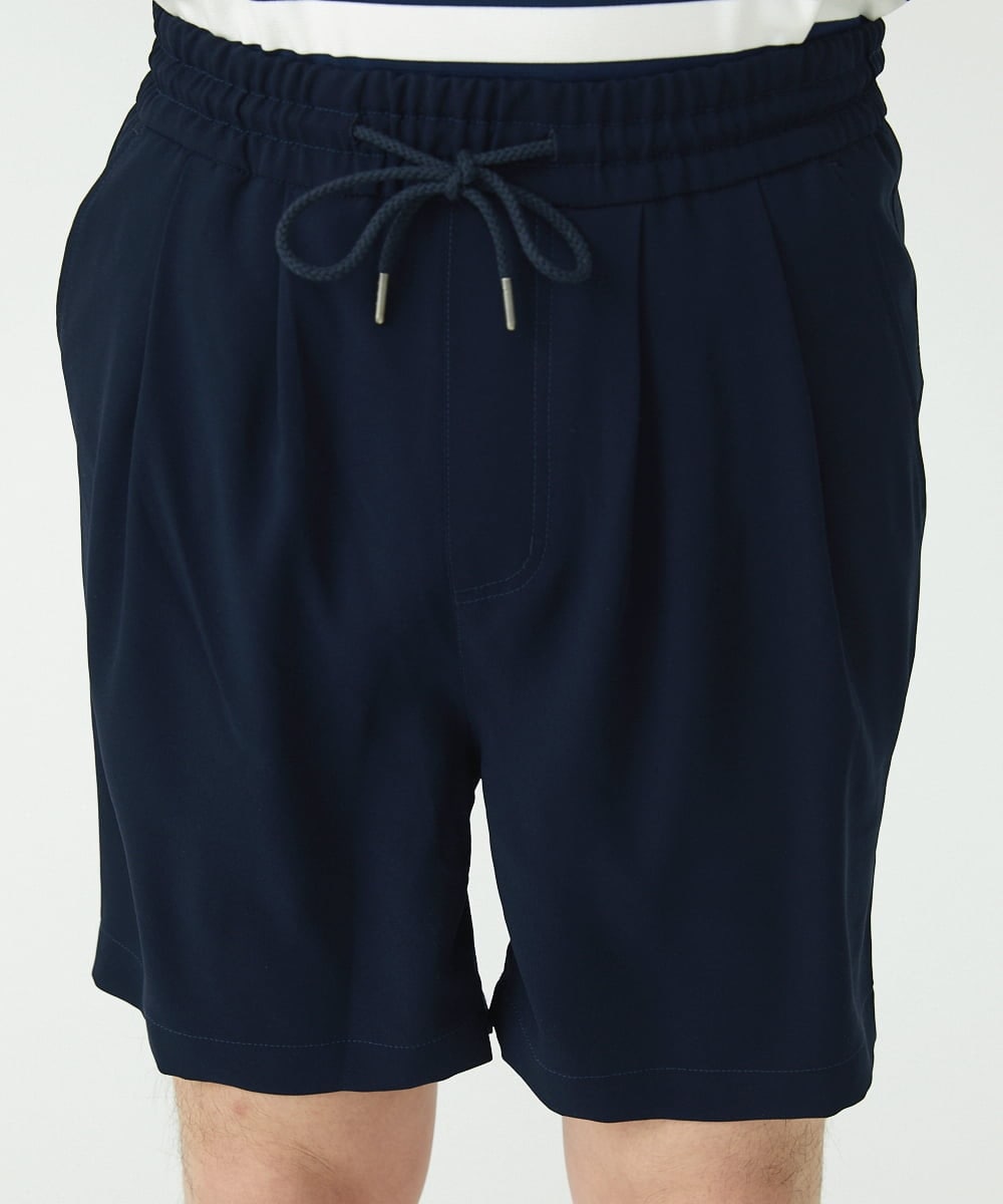 MKLGU89090 MK MICHEL KLEIN HOMME(MKミッシェルクランオム) サテンショートパンツ ネイビー(57)