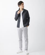 MKLGV57130 MK MICHEL KLEIN HOMME(MKミッシェルクランオム) MAGICヘリンボンパンツ ライトグレー(91)