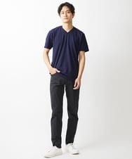 MKLGV59140 MK MICHEL KLEIN HOMME(MKミッシェルクランオム) ベーシックパンツ / ピケストレッチ ブラック