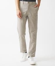 MKLGV65130 MK MICHEL KLEIN HOMME(MKミッシェルクランオム) 【機能素材/セットアップ対応】スラックスパンツ/COOLDOTS ROYAL PRINT ベージュ