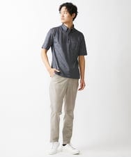 MKLGV65130 MK MICHEL KLEIN HOMME(MKミッシェルクランオム) 【機能素材/セットアップ対応】スラックスパンツ/COOLDOTS ROYAL PRINT ベージュ