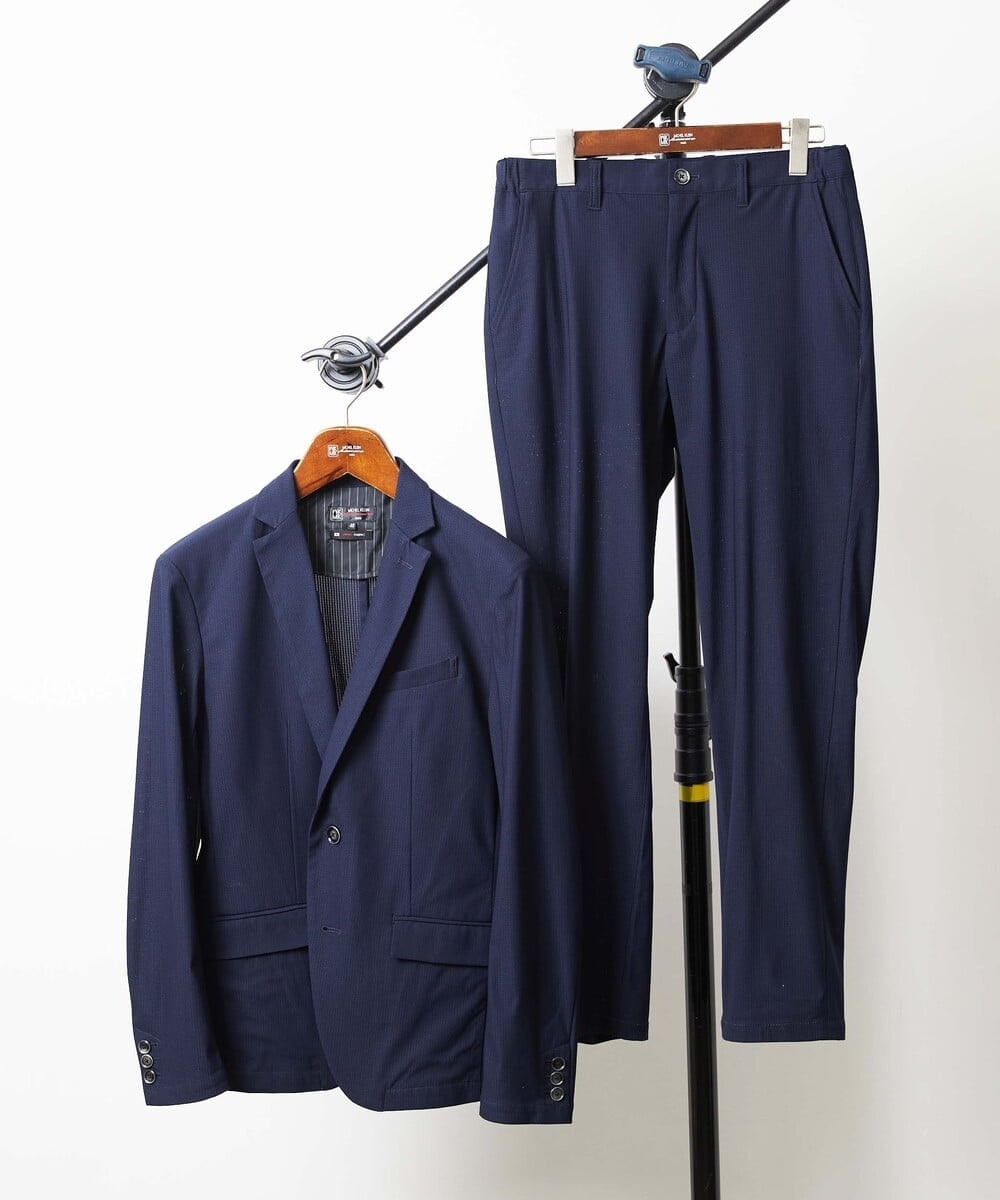 MKLGV66130 MK MICHEL KLEIN HOMME(MKミッシェルクランオム) トリコメッシュスラックス【セットアップ対応】 ネイビー