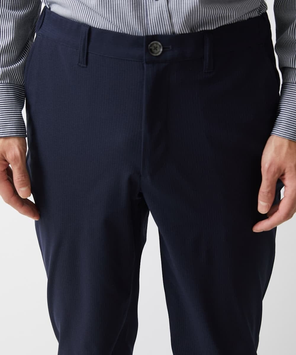 MKLGV66130 MK MICHEL KLEIN HOMME(MKミッシェルクランオム) トリコメッシュスラックス【セットアップ対応】 ネイビー