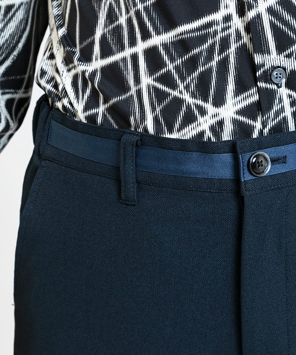 MKLGV72150 MK MICHEL KLEIN HOMME(MKミッシェルクランオム) Reflax / オックスストレッチパンツ 【セットアップ対応】 ネイビー(57)
