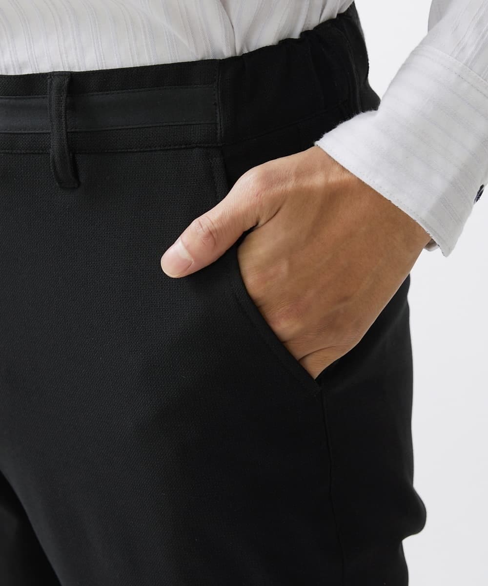 MKLGV72150 MK MICHEL KLEIN HOMME(MKミッシェルクランオム) Reflax / オックスストレッチパンツ 【セットアップ対応】 ブラック(94)