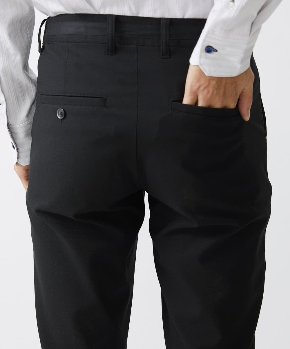 MKLGV72150 MK MICHEL KLEIN HOMME(MKミッシェルクランオム) Reflax / オックスストレッチパンツ 【セットアップ対応】 ブラック(94)