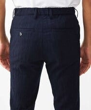 MKLGV73160 MK MICHEL KLEIN HOMME(MKミッシェルクランオム) リネンタッチ楊柳スラックスパンツ【セットアップ対応】 ネイビー