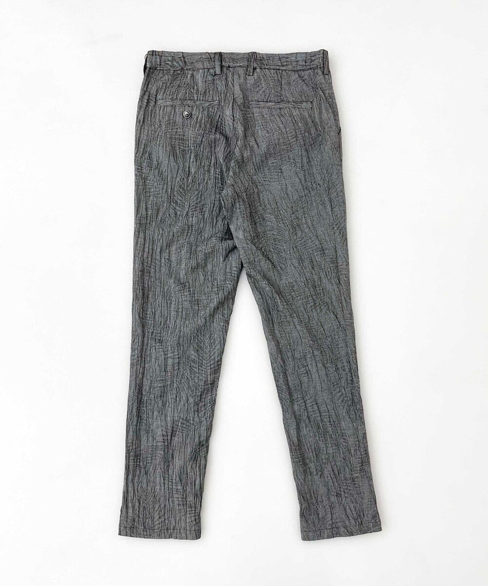 MKLGV73160 MK MICHEL KLEIN HOMME(MKミッシェルクランオム) リネンタッチ楊柳スラックスパンツ【セットアップ対応】 グレー