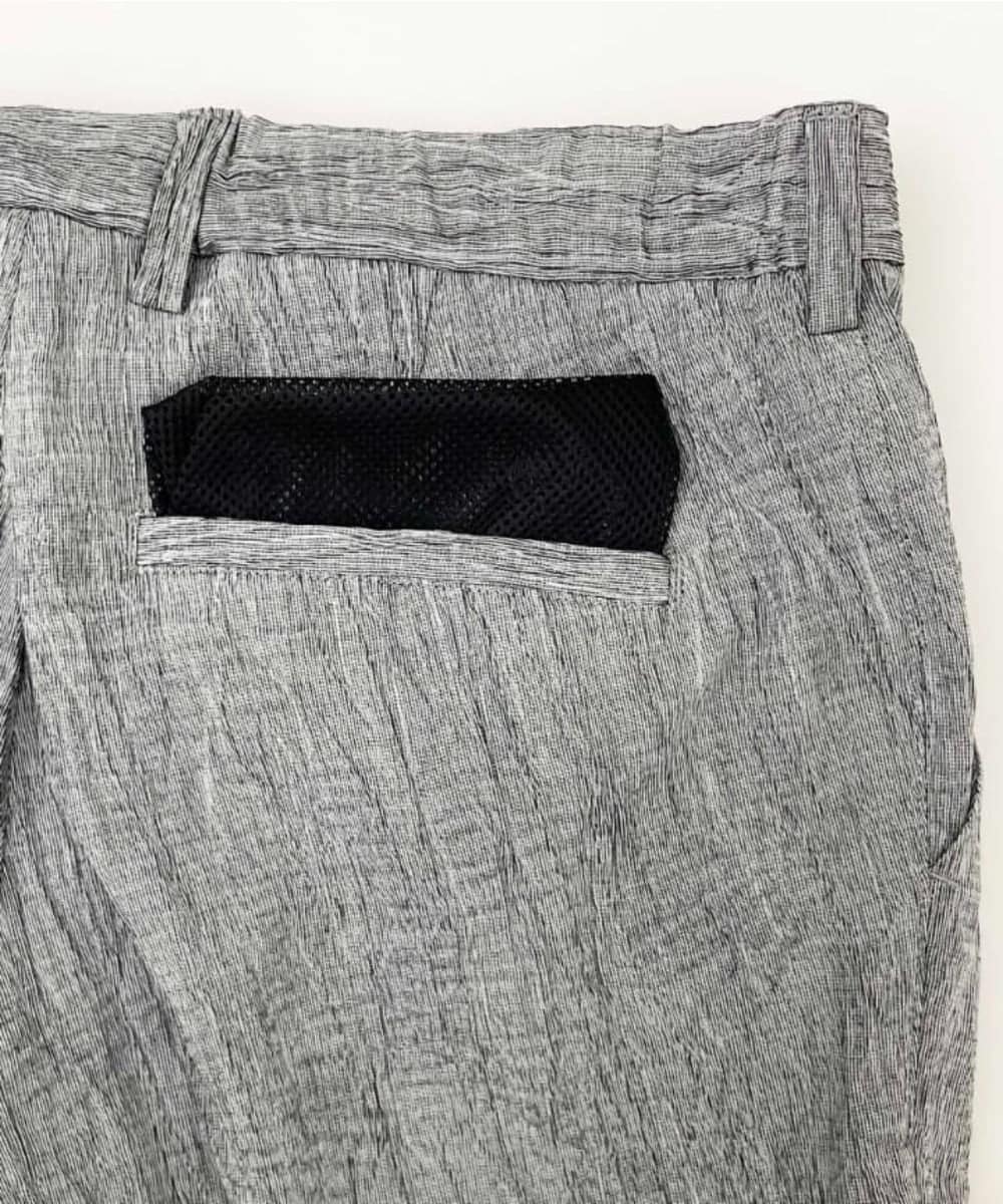 MKLGV73160 MK MICHEL KLEIN HOMME(MKミッシェルクランオム) リネンタッチ楊柳スラックスパンツ【セットアップ対応】 グレー