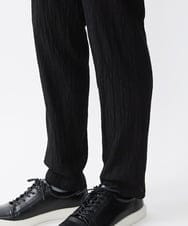 MKLGV73160 MK MICHEL KLEIN HOMME(MKミッシェルクランオム) リネンタッチ楊柳スラックスパンツ【セットアップ対応】 ブラック