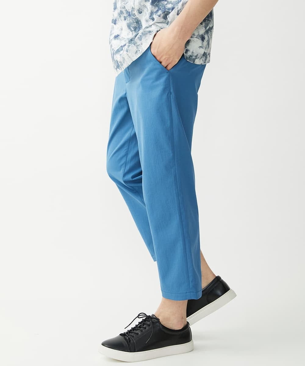 MKLGX08120 MK MICHEL KLEIN HOMME(MKミッシェルクランオム) 【大きいサイズあり】クロップドパンツ / ウォッシュドツイル ブルー