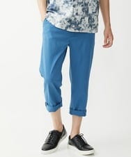 MKLGX08120 MK MICHEL KLEIN HOMME(MKミッシェルクランオム) 【大きいサイズあり】クロップドパンツ / ウォッシュドツイル ブルー