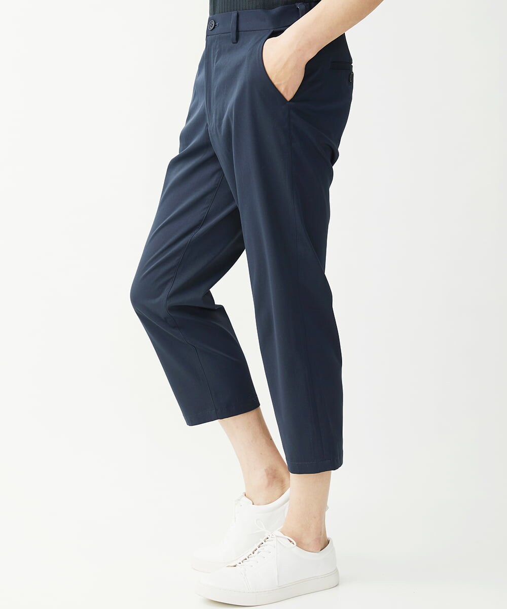 MKLGX08120 MK MICHEL KLEIN HOMME(MKミッシェルクランオム) 【大きいサイズあり】クロップドパンツ / ウォッシュドツイル ネイビー
