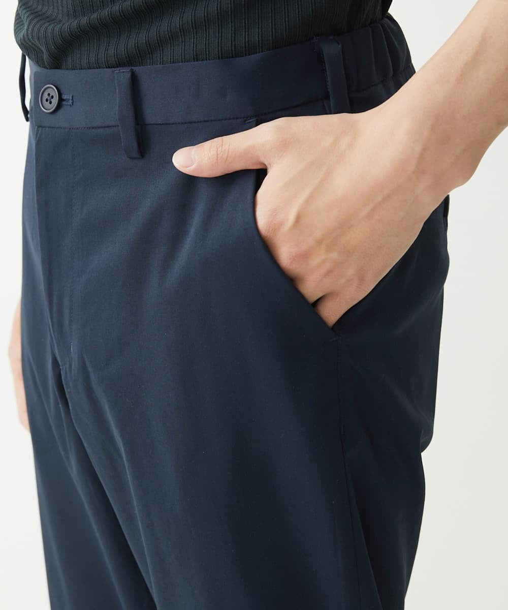 MKLGX08120 MK MICHEL KLEIN HOMME(MKミッシェルクランオム) 【大きいサイズあり】クロップドパンツ / ウォッシュドツイル ネイビー