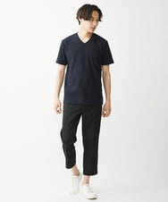 MKLGX08120 MK MICHEL KLEIN HOMME(MKミッシェルクランオム) 【大きいサイズあり】クロップドパンツ / ウォッシュドツイル ブラック