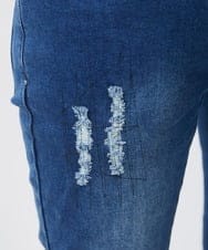 MKLGX88160 MK MICHEL KLEIN HOMME(MKミッシェルクランオム) パッチワークダメージデニム ネイビー
