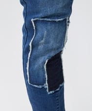 MKLGX88160 MK MICHEL KLEIN HOMME(MKミッシェルクランオム) パッチワークダメージデニム ネイビー