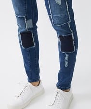 MKLGX88160 MK MICHEL KLEIN HOMME(MKミッシェルクランオム) パッチワークダメージデニム ネイビー