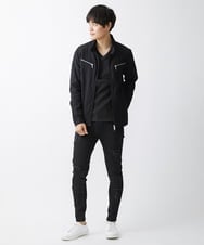 MKLGX88160 MK MICHEL KLEIN HOMME(MKミッシェルクランオム) パッチワークダメージデニム ブラック