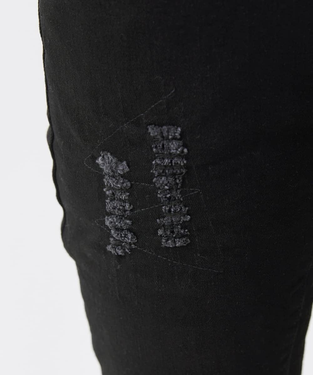 MKLGX88160 MK MICHEL KLEIN HOMME(MKミッシェルクランオム) パッチワークダメージデニム ブラック
