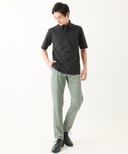 MKLHC01090 MK MICHEL KLEIN HOMME 【洗える / 快適清涼素材】サマーサッカーストライプパンツ