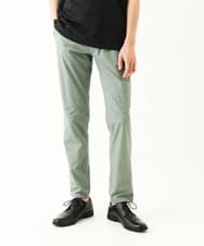 MKLHC01090 MK MICHEL KLEIN HOMME(MKミッシェルクランオム) 【洗える / 快適清涼素材】サマーサッカーストライプパンツ カーキ