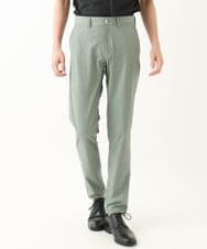 MKLHC01090 MK MICHEL KLEIN HOMME(MKミッシェルクランオム) 【洗える / 快適清涼素材】サマーサッカーストライプパンツ カーキ