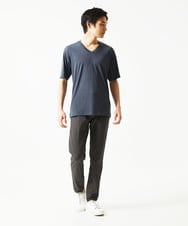 MKLHC01090 MK MICHEL KLEIN HOMME(MKミッシェルクランオム) 【洗える / 快適清涼素材】サマーサッカーストライプパンツ ダークグレー