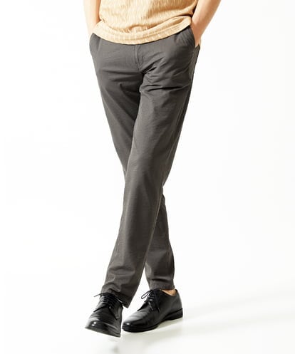 MKLHC01090 MK MICHEL KLEIN HOMME 【洗える / 快適清涼素材】サマーサッカーストライプパンツ