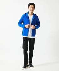 MKLHC01090 MK MICHEL KLEIN HOMME(MKミッシェルクランオム) 【洗える / 快適清涼素材】サマーサッカーストライプパンツ ブラック