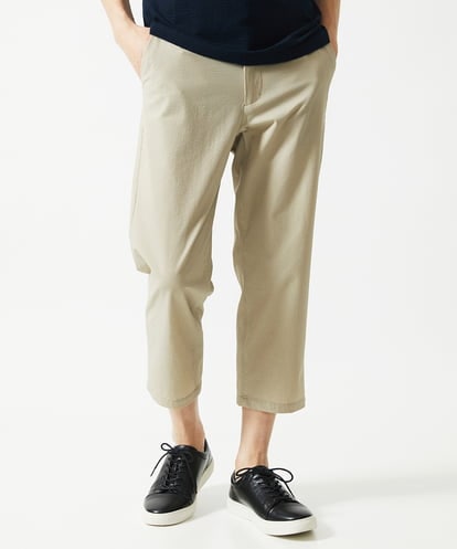 MKLHC08090 MK MICHEL KLEIN HOMME クロップドパンツ / サマーサッカーストライプストレッチ