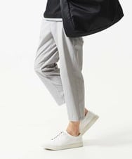 MKLHC08090 MK MICHEL KLEIN HOMME(MKミッシェルクランオム) 【洗える / 快適清涼素材】サッカーストライプ クロップドパンツ グレー
